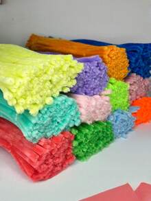 Zazumi 100 piezas de varillas flexibles y retorcibles de 6 pulgadas de chenilla suave y esponjosa en colores surtidos para manualidades, decoración de fiestas, suministros de arte, decoración del hogar, proyectos creativos, regalos, arreglos florales, talleres y pasatiempos de adultos durante todo el año y en temporada