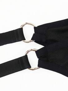 SpicyHot Men's Solid Color Cutout Hollow Circle Connecting Sexy Underwear