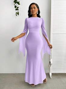 SHEIN Lady 2025 新款女式纯色网眼拼接长袖修身连衣裙 紧身鱼尾下摆优雅连衣裙 女式秋季服装 婚礼宾客礼服 女式秋季服装 女式秋季服装 万圣节服装 女式正式礼服 女式生日礼服 女式秋季礼服 女式鸡尾酒礼服 生日礼服 教堂服装 波西米亚风女装 女式派对礼服 女式教堂礼服 女式礼服 女式休闲节日服装 女式西部服装 女式机场服装 女式优雅服装 女式 Fairycore 生日服装 狂欢服装 节日 新娘妈妈婚礼礼服 女式晚宴礼服 婚礼宾客礼服 婚礼宾客正式礼服 女式西部服装 - 紫色 - 查看 6