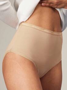 LUVLETTE 3 条装高腰透气棉质基本款三角裤女士内裤套装 - 柔和色彩，也适合少女、幼儿和儿童 - 彩色 - 查看 5