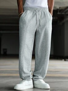 Manfinity Hypemode Quần nỉ nam rút dây thời trang đường phố trẻ trung, năng động - Xám - Xem 1