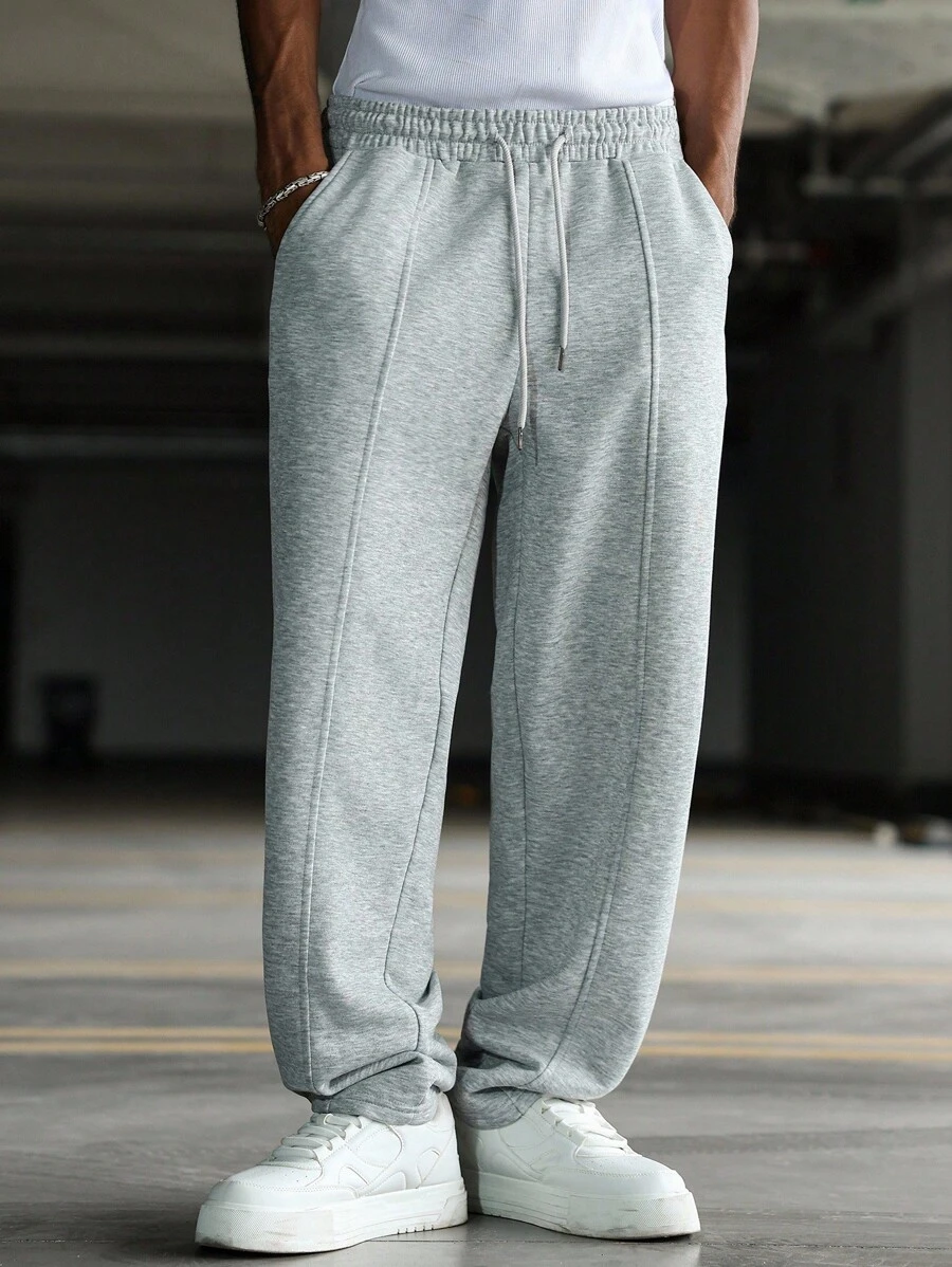 Manfinity Hypemode Quần nỉ nam rút dây thời trang đường phố trẻ trung, năng động - Xám - Xem 1