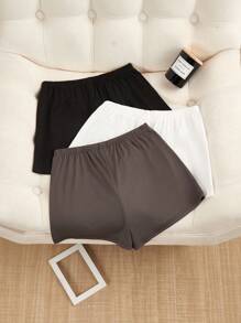 返校时尚青少年女孩休闲短裤，黑色、白色、深灰色，夏季新款儿童服装 - 彩色 - 查看 1