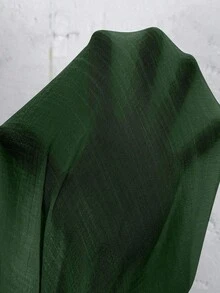 SHEIN LUNE Kemeja Wanita Ukuran Besar Kasual Warna Polos Bordir Bunga Kerah Berlekuk Pakaian Musim Gugur - Dark Green - View 6