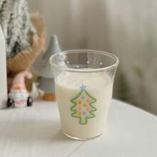 1 件 280ml 耐热粉红玫瑰图案玻璃杯，法式马克杯，微波炉适用，适合在家喝牛奶、咖啡、茶，优雅清爽的玻璃杯 - 粉色玫瑰 - 查看 8