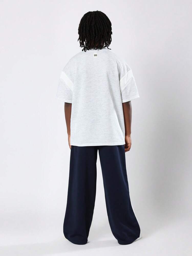Oversized Logo T-Shirt With Wide Leg Track Pants
