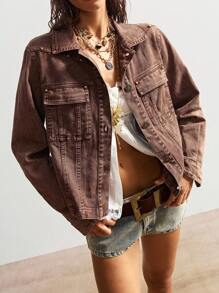 Bohemela Autumn/Winter BOHO Casual Resort Jacquard Loose Long Sleeve Women Regular Jacket