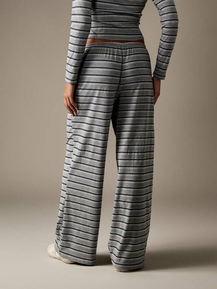MISSGUIDED Striped Wide Leg Pants With Drawstring Waist