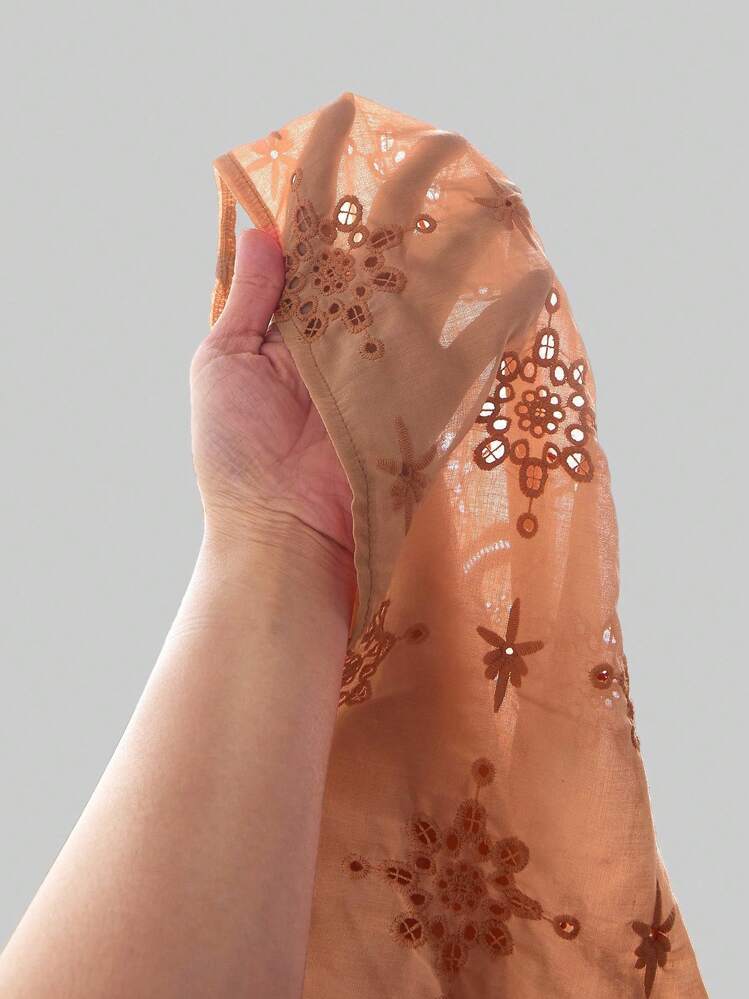 Maija Kids Maija Kids Tween Girls' Oversized Embroidered Blouse, Shirt, Top, Back To School, Summer Tops, Y2K, Clothes, Blouses For Girls, Fall, Vacation, Boho Tops - Camel - View 8