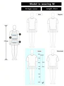 Manfinity Hypemode Camisa casual de manga corta con estampado total para hombres en verano - Caqui - Ver 3