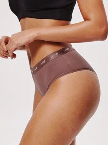 LUVLETTE 3 条装中腰透气基本款棉质女士内衣套装 - 大地色系，也适合少女、幼儿和儿童 - 彩色 - 查看 5