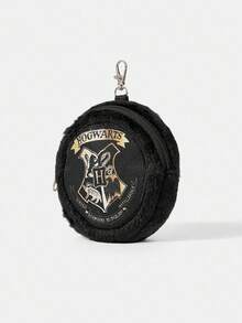 HARRY POTTER X SHEIN 女士时尚字母和学院徽章图案手拿包