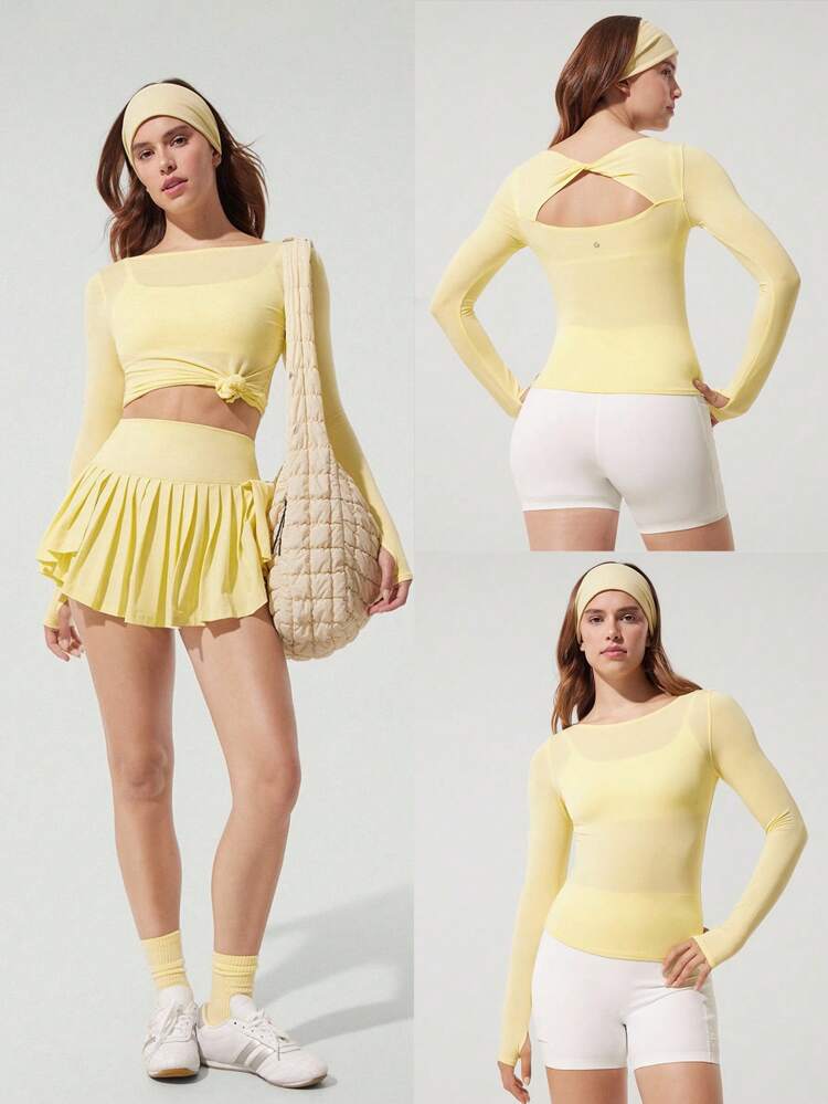 Modal Knotted Back Long Sleeve Tee