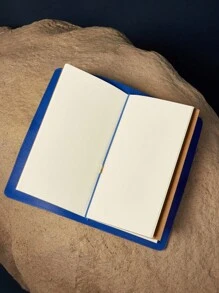 LE PETIT PRINCE X SHEIN 1 件 A6 尺寸 PU 皮革旅行笔记本，附带 2 个替换笔记本，DIY 友好，适合旅行计划、日记、记笔记，适合男士、女士、学生，尤其适合旅行，小王子，B612 星球，玫瑰，爱，月亮和星星 - 藍色 - 查看 6