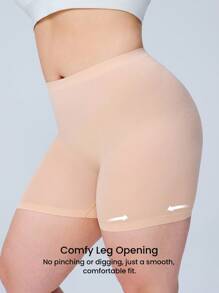 LUVLETTE Plus 2-Pack Ultra-Fine Yarn High-Elastic Seamless Basics Long Boy Shorts Lingerie As Outerwear - Multicolor - View 6