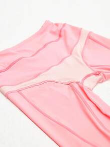 Eassivo Eassivo 女士纯色高腰休闲运动紧身裤