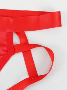 DrisQ 男士纯色性感镂空内裤 - 紅色 - 查看 8