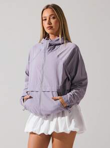 Fluxe 女士休闲户外运动防晒外套宽松轻薄透气干爽舒适防水防紫外线50+轻薄户外秋冬女装