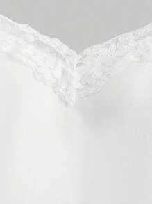 SHEIN Essnce 3 件套夏季蕾丝拼布吊带背心 - 淺灰色 - 查看 11