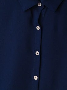Rusticease Große Größen dunkelblau Boho Vintage Knopfleiste Manschetten elegante Mode Bluse Herbst Country Konzert - Verschiedenfarbig - Übersicht 5