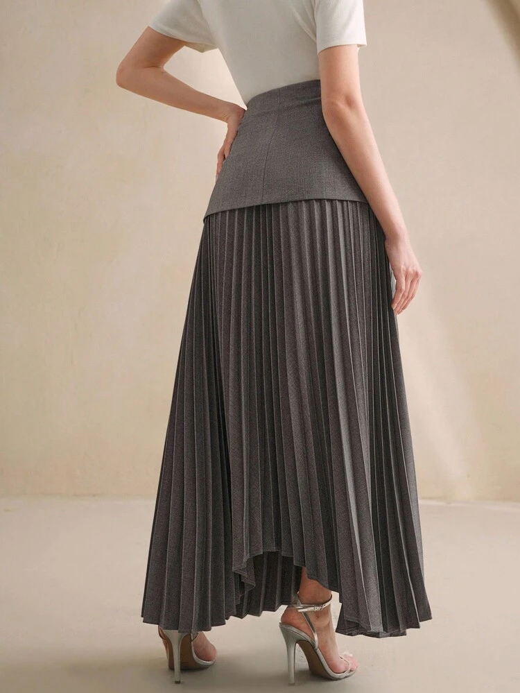 Elegant Women's Pleated Design Versatile Skirt