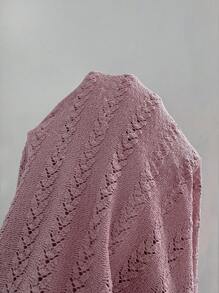 Manfinity Homme 男士夏季麦穗图案圆领短袖休闲T恤男士钩针衬衫男士杏色T恤针织T恤男士网眼男士上衣玫瑰金男士T恤 - 藕粉色 - 查看 6