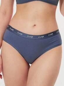 LUVLETTE Bộ 3 quần lót nữ hở lưng cơ bản bằng cotton thoáng khí - Màu pastel phù hợp cho bé gái tuổi teen & trẻ em - Nhiều màu - Xem 7