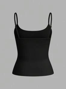 SHEIN EZwear 3 件套女士黑色、白色、奶油色无袖短款紧身吊带背心，适合夏季 - 彩色 - 查看 5