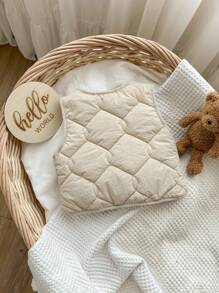 男婴休闲学院风百搭纯色羊毛双面背心夹克，适合秋冬季，居家或户外穿着