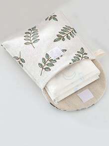 1 件无纺布卫生巾收纳袋，现代叶子图案卫生棉条收纳袋，适用于卫生巾旅行收纳袋、化妆包、化妆包、度假收纳袋、大容量化妆品收纳盒、化妆盒，可容纳口红、刷子、护肤品、手机、硬币、小物品，适用于家庭、礼物、度假和节日万圣节圣诞节多功能用途，波西米亚风 - 多色 - 查看 7