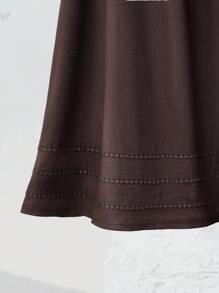 Rusticease 女士休闲打结亚麻裙 - 彩色 - 查看 4