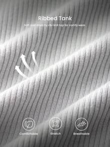 LUVLETTE Plus Women Gray Tank Casual Tops & Cotton Plaid Patterned Lounge Pants Cute Pajama Sets Pants With Pockets Lingerie As Outerwear Cozy At Home Checks And Balances Also Suitable For Teen Girl & Young & Kid