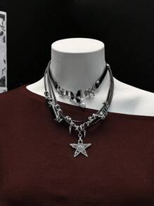 EgrlEra Comfortable Unique Fabric Asymmetrical Shoulder Vacation Style Top - Burgundy - View 4