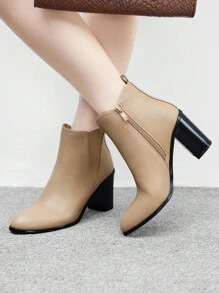 CUCCOO BIZCHIC 休闲百搭日常简约粗跟时尚女式短靴