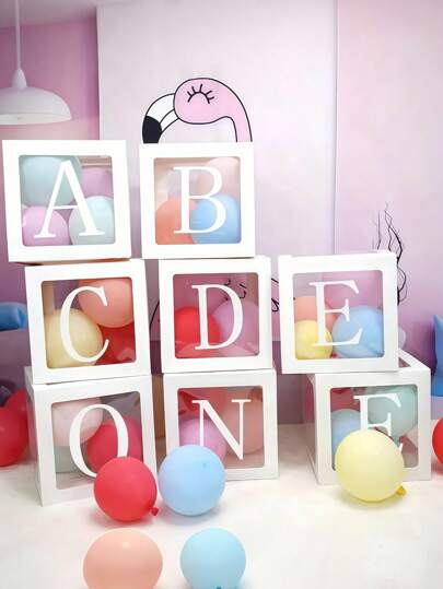 1 Adet/Kutu 25 cm/9,84 inç Yeniden Kullanılabilir Kağıt Harf Balonu, Düğün Doğum Günü Partisi Süslemeleri İçin Kendin Yap Dev Alfabe Balonu, Yıldönümü Mezuniyet, Okula Dönüş Tatil Fotoğraf Kabini Malzemesi, Şenlikli Dekorasyon