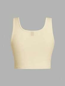 SHEIN EZwear 3件套 女士黑色、黄色、粉色短款紧身休闲吊带背心，适合夏季穿着 - 彩色 - 查看 7
