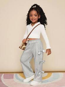 年轻女孩纯色宽松休闲运动裤