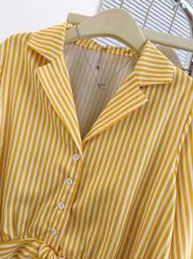 Franclia 女式长袖扭纹休闲/办公室简约衬衫