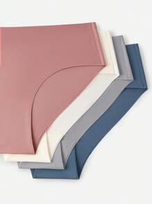 LUVLETTE 4条装低腰基本款无缝隐形三角裤女士内衣内裤套装