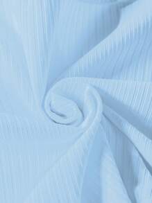 2pcs/Set Tween Girl Ruffle Trim Sleeveless Casual Top And Mini Skirt Set