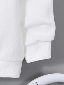 Attitoon Turtle Miami Graphic Hoodie, Casual Seaside Style, Loose Fit Thick Sweatshirt For Women, Back To School Fall Autumn And Winter Back To School - White - View 3