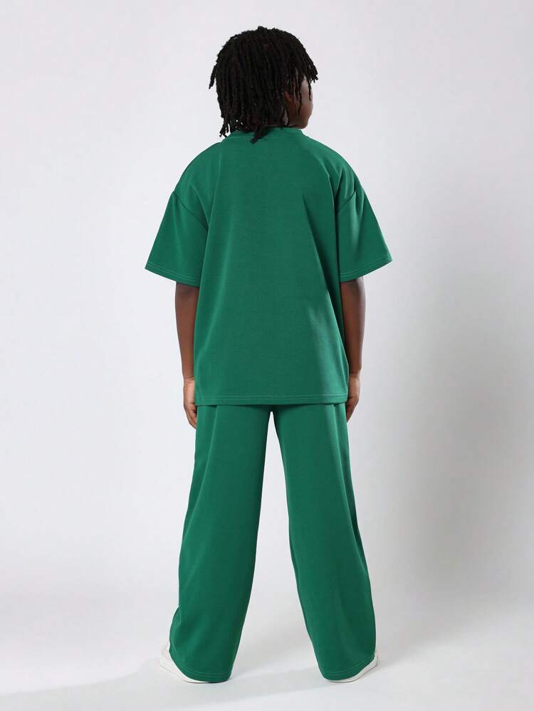 Classic Side Stripe T-Shirt And Track Pants Set