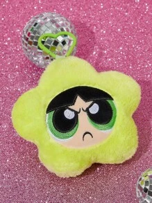 THE POWERPUFF GIRLS X SHEIN 1 buah Gantungan Tas Motif Bunga Mekar, Gelembung, dan Buttercup, Bentuk Bunga 3D, Kerajinan Bordir Halus, Y2K - MultiWarna - View 5