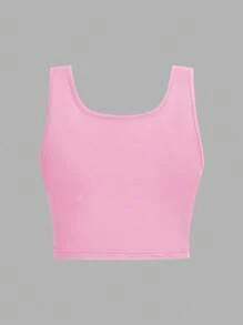 SHEIN EZwear 3件套 女士黑色、黄色、粉色短款紧身休闲吊带背心，适合夏季穿着 - 彩色 - 查看 11