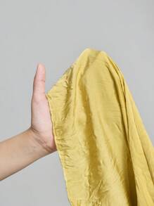 Ontre 女士纯色弹力腰褶裥长裙，简约时尚商务休闲风，适合音乐会、波西米亚海滩度假等场合 - 綠色 - 查看 7