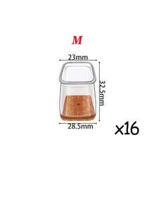 4/8/16/24件方形椅腿地板保护垫、硬木地板家具垫、椅腿家具滑块、椅子矩形地板保护垫、硅胶椅腿盖，有效保护地板和桌腿 - 棕色 - 查看 20
