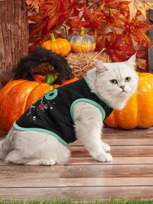PETSIN 1pc Halloween Pet Costume Vest – Lightweight And Breathable Sleeveless Outfit For Cats And Dogs, Spooky & Festive Apparel Perfect For Halloween Parties, Trick Or Treat, Photoshoots, And Everyday Wear - Multicolor - View 7