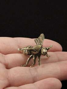 复古黄铜蜜蜂雕像 - 装饰性青铜昆虫雕像，适用于家居装饰、DIY 工艺品、房间装饰工艺品、餐桌装饰、办公桌、墙壁艺术和礼品 - 春季和日常造型生日毕业的迷人点缀 - 銅色 - 查看 6