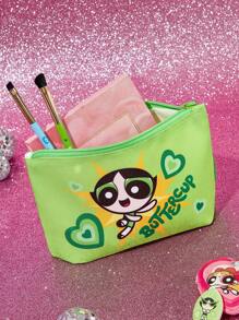 THE POWERPUFF GIRLS X SHEIN 1pc Polyester Blossom, Bubbles, Buttercup Pattern Lightweight Cosmetic Bag, Suitable For Storing Cosmetics, Stationery, Daily Necessities, Digital Products, Great For Commuting, School, Travel, Suitable For Men, Women, Students,Bubbles, Blossom, Buttercup, Friendship, Love,Y2K - Multicolor - View 6