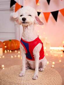 PETSIN Halloween Cosplay Quinn Xanh Đỏ Tương Phản Thời Trang, Nhẹ Và Thoải Mái Cho Mèo Và Chó Cưng Có Thể Mặc Áo Vest 1 Mảnh - Nhiều màu - Xem 2